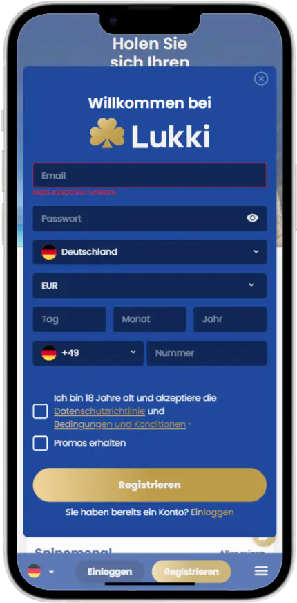 Registrierung Lukki Casino